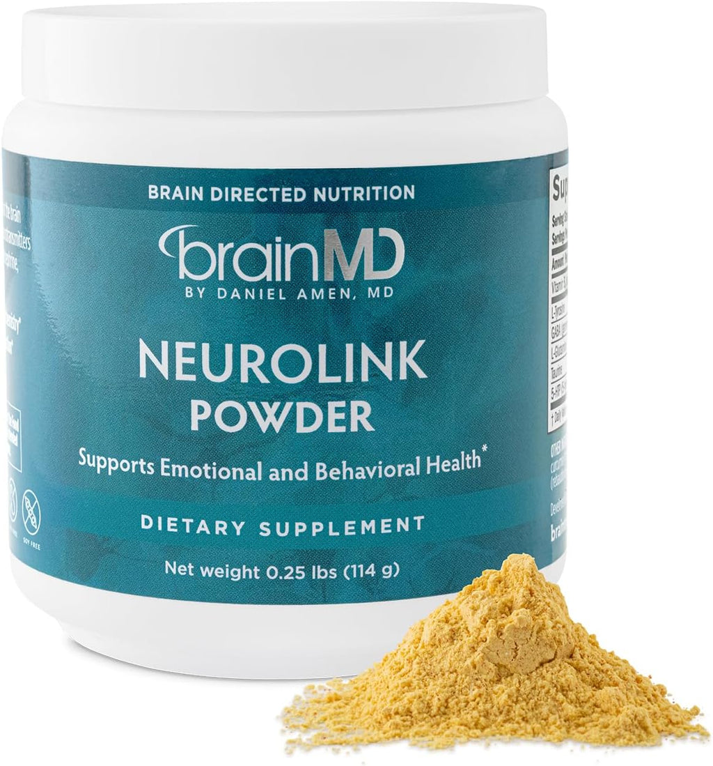BRAINMD NeuroLink Powder – 114g – Suplemento para Memoria, Enfoque y Concentración