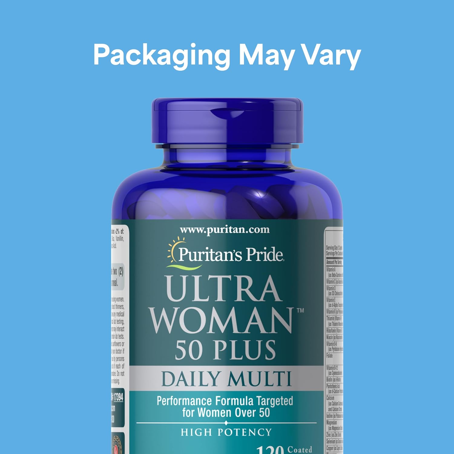 Puritan's Pride Ultra Woman 50 Plus Multivitamínico de Alta Potencia con Zinc para Mujeres