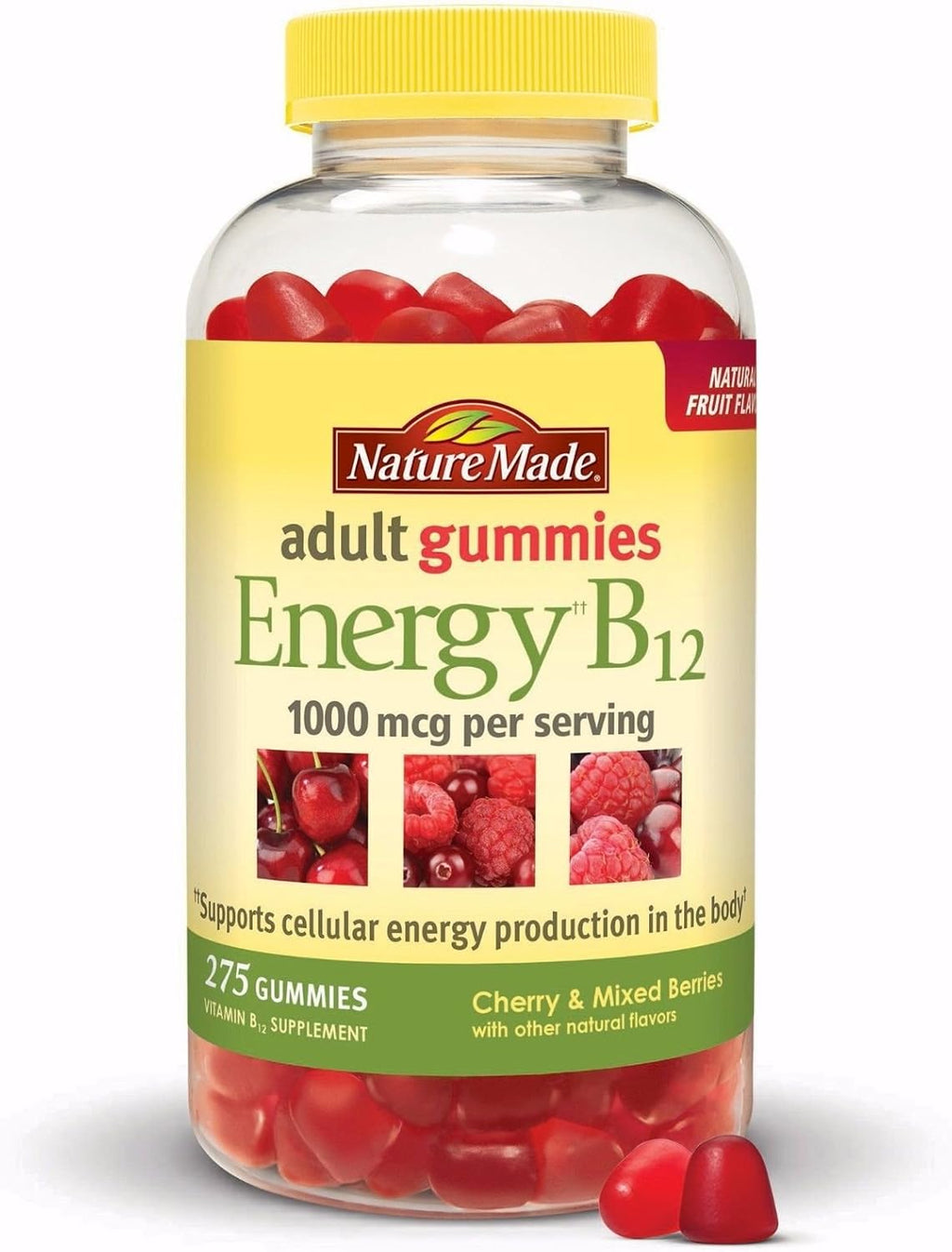 Nature Made Energy B12 Gominolas para Adultos, 1000 mcg por Dosis, 150 Gominolas (Pack de 2)
