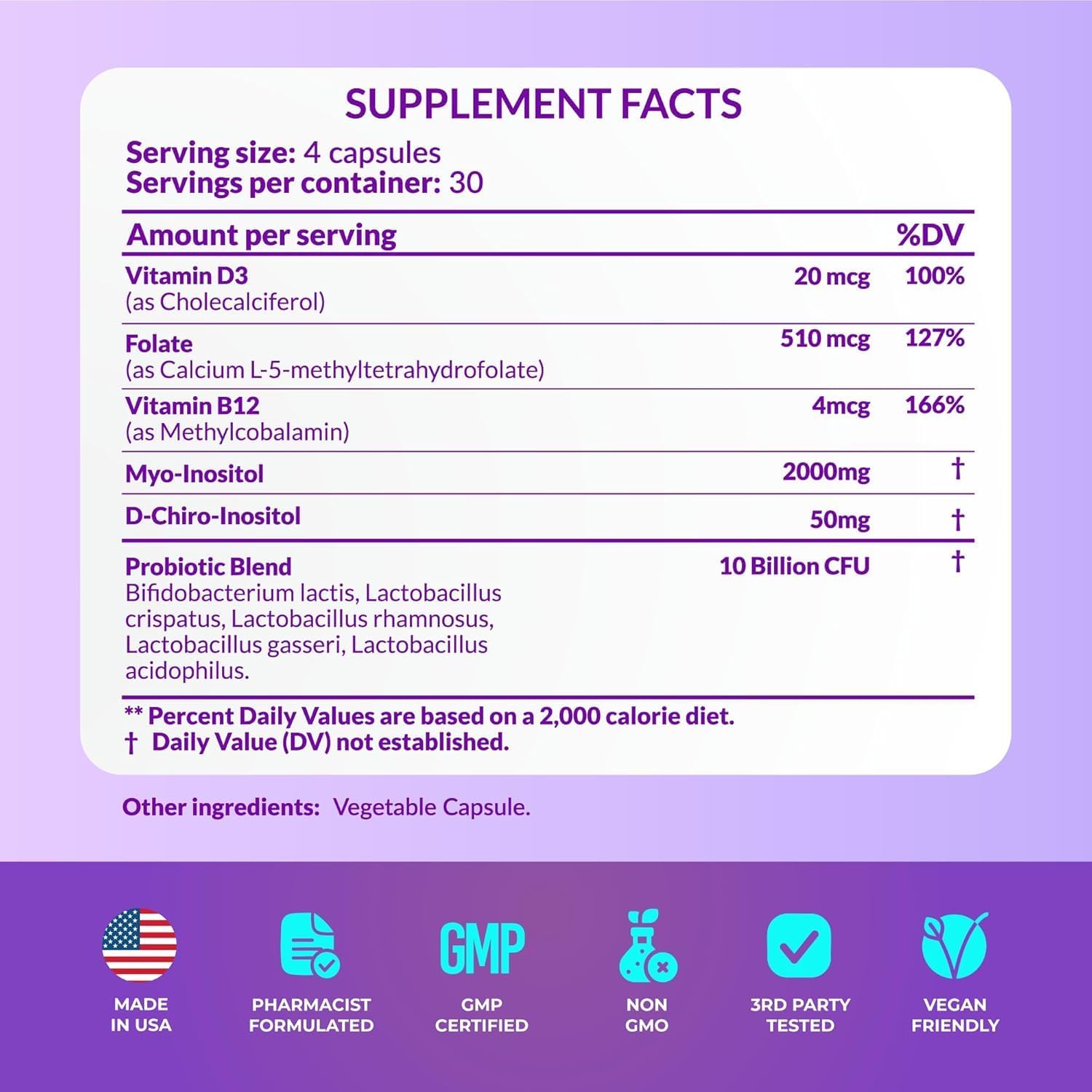 PharmaSupps Inositol+ Equilibrio Hormonal - 240 Cápsulas
