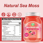 Gel de Musgo Marino 18.5oz - Suplemento Multivitamínico Natural, Sabor Melocotón