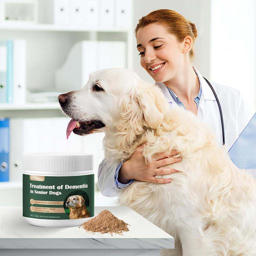 WOMRICH Senior Dog Supplements - Polvo de Hongos para Perros Mayores (120g)