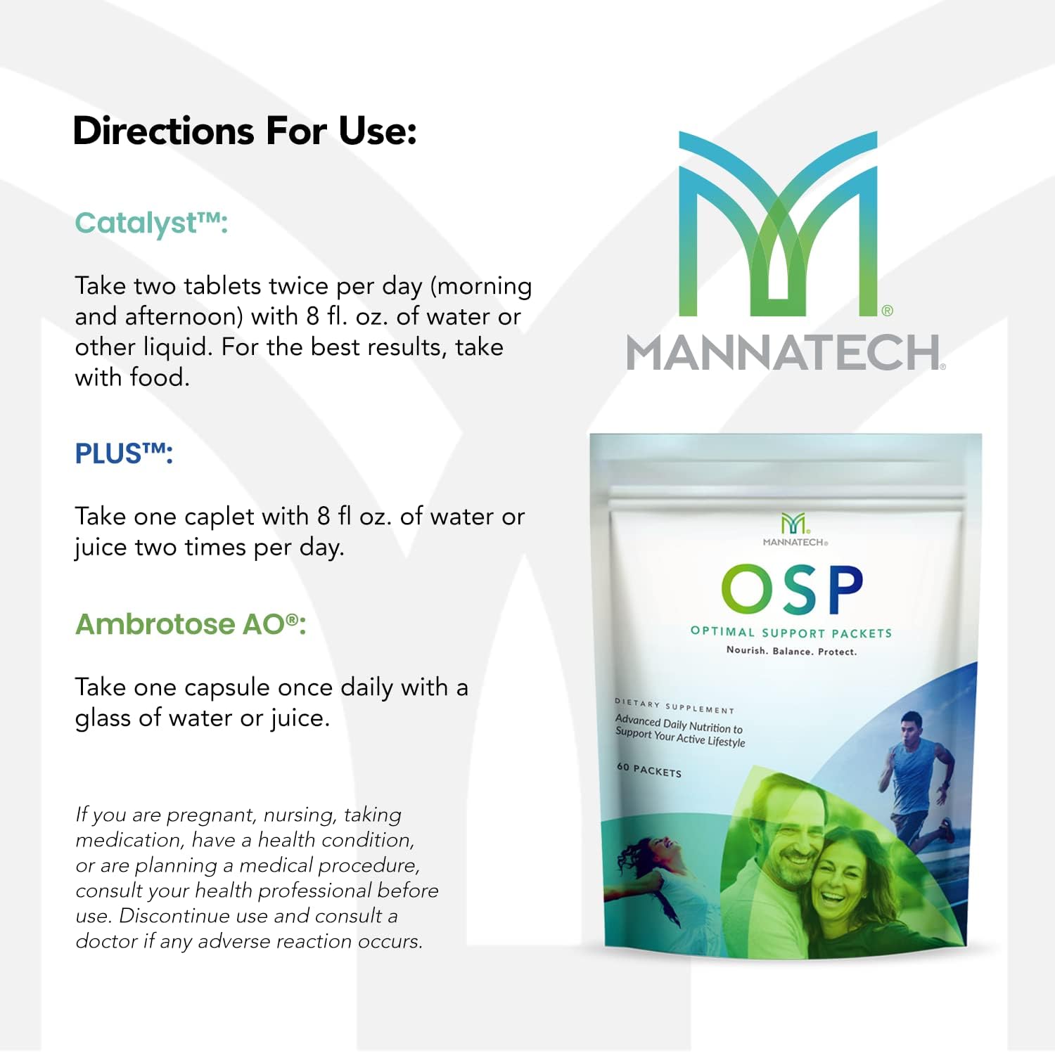 Mannatech More Than Just a Multivitamin - Paquetes Óptimos de Soporte (60 Sobres)