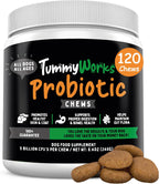 TummyWorks Probióticos para Perros y Gatos - 160 Dosis en Polvo con 10 Cepas, 5 mil millones de UFC, Enzimas y Prebióticos