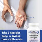 Patient One Homocysteine Cardioplex | Suplemento para salud cardíaca y conversión de homocisteína | con NAC, Folato y más | 90 Cápsulas