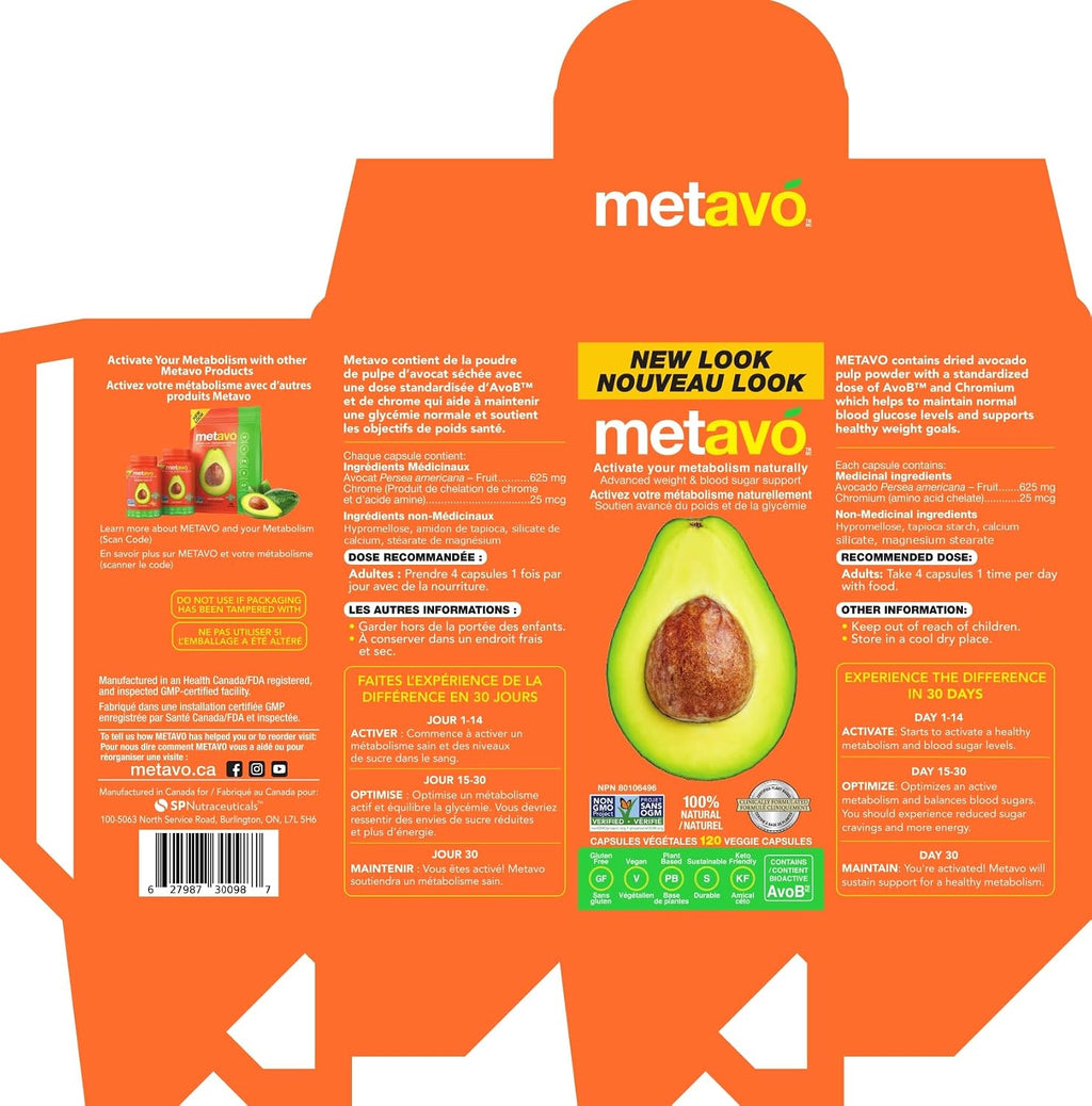Metavo Advanced GLP-1 Metabolism Support – 90 Cápsulas