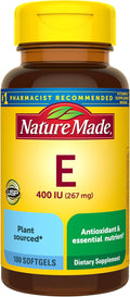 Nature Made Vitamin E 400 IU (267 mg) d-Alpha, 100 Softgels - 100-Day Supply