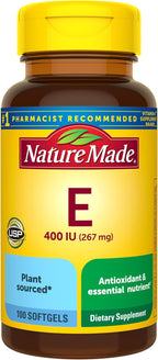 Nature Made Vitamin E 400 IU (267 mg) d-Alpha, 100 Softgels - 100-Day Supply