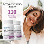 Puregen Labs Inositol Supplement | Myo Inositol & D-Chiro Inositol 2050mg - 240 Cápsulas Vegetales (2 Pack)