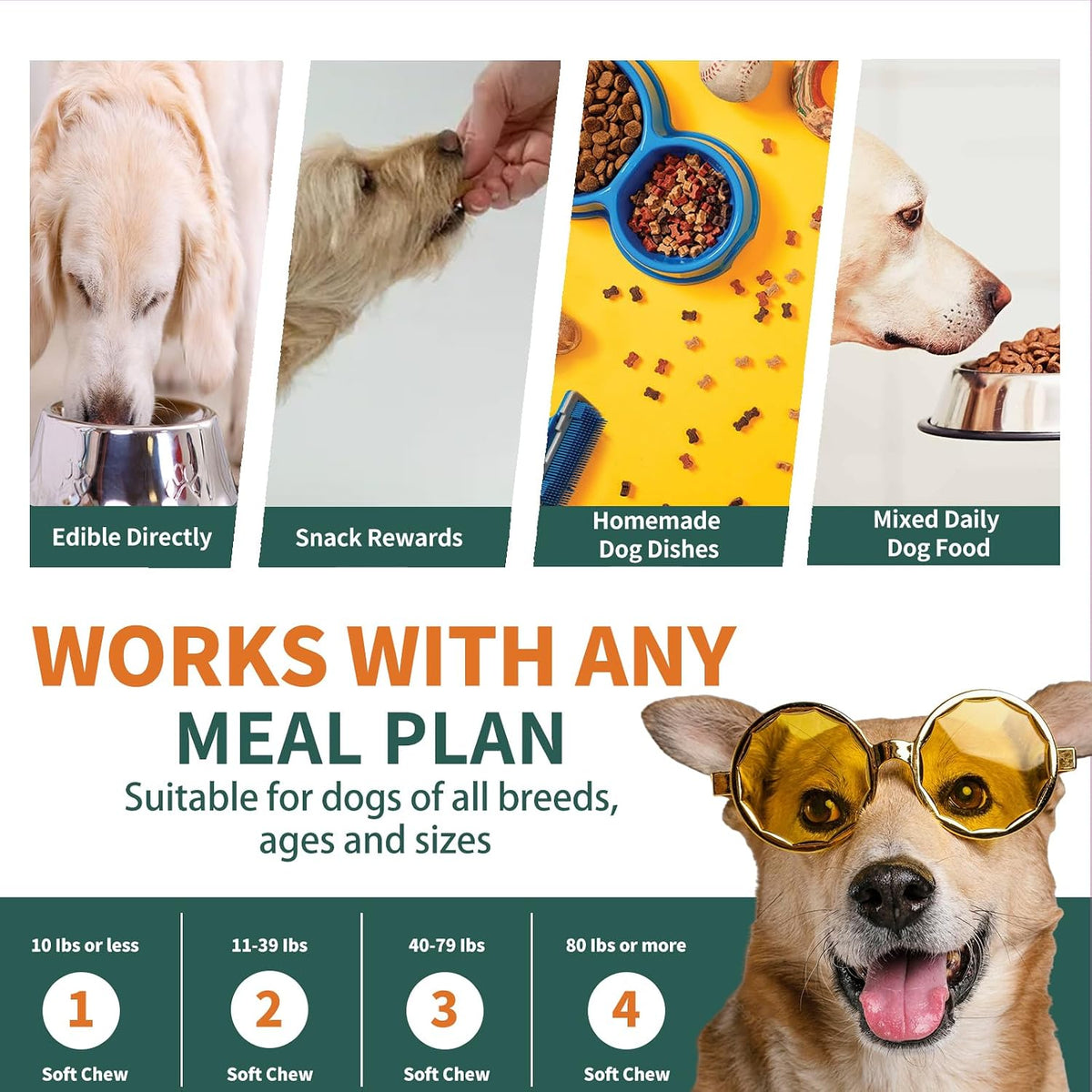 Dog Multivitamin, Glucosamine Chondroitin for Dogs, Dog Vitamins and Supplements, Probiotics, Krill Oil for Hip & Joints, – Image 5