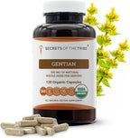 Genciana Orgánica 500 mg, 120 Cápsulas - Secrets of the Tribe