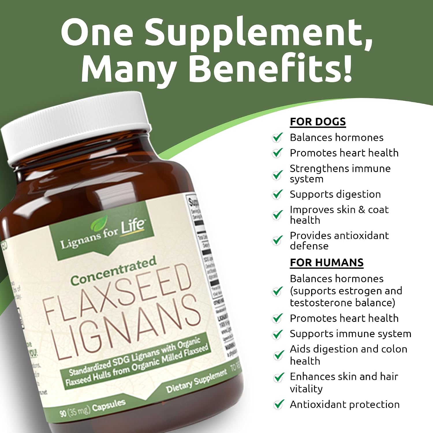 Lignans For Life Lignanos de Lino SDG 35mg - 90 Cápsulas