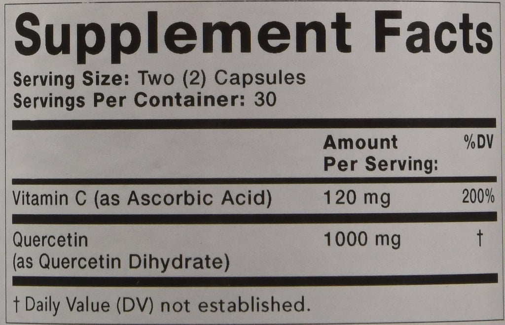 Olympian Labs Quercetin Plus - 1 g - 60 Cápsulas Vegetarianas