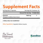Sandhu's Guduchi (Tinospora Cordifolia) Giloy - 100 Cápsulas Vegetales - 1000 mg por Ración