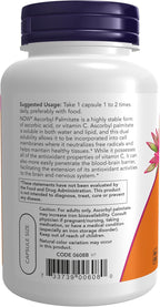NOW Foods Ascorbil Palmitato 500 mg - Vitamina C Esterificada - 100 Cápsulas Veganas