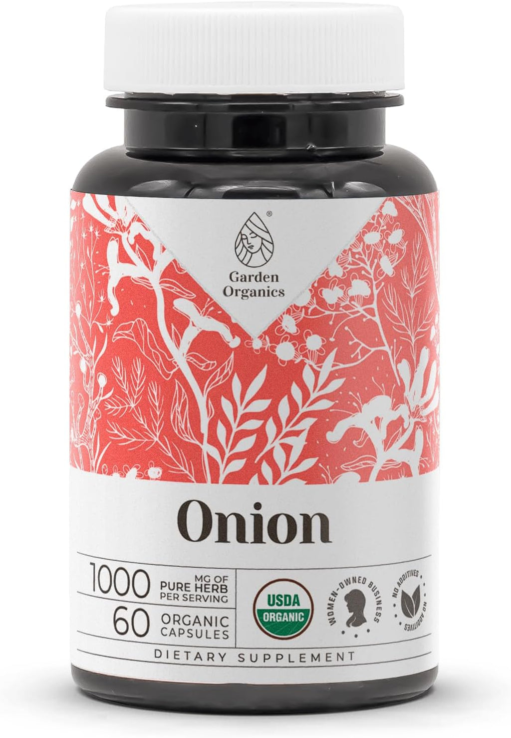 Garden Organics Onion USDA Organic 120 Cápsulas | Suplemento Natural de Alta Potencia | Cápsulas Vegetarianas Orgánicas Certificadas con Cebolla Orgánica (Allium cepa) Bulbo Seco