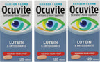 Bausch + Lomb Ocuvite Suplemento de Vitaminas y Minerales con Luteína, 120 Comprimidos (Pack de 3)