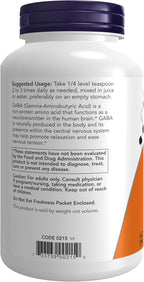 GABA (Ácido Gamma-Aminobutírico) en Polvo - NOW Foods - 170 g