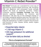 RnA ReSet Vitamin C Reset – Vitamina C en Polvo Sabor Berry con Potasio y Mezcla de Frutas, NSF Certificado, 14.81 Oz (120 Servicios)