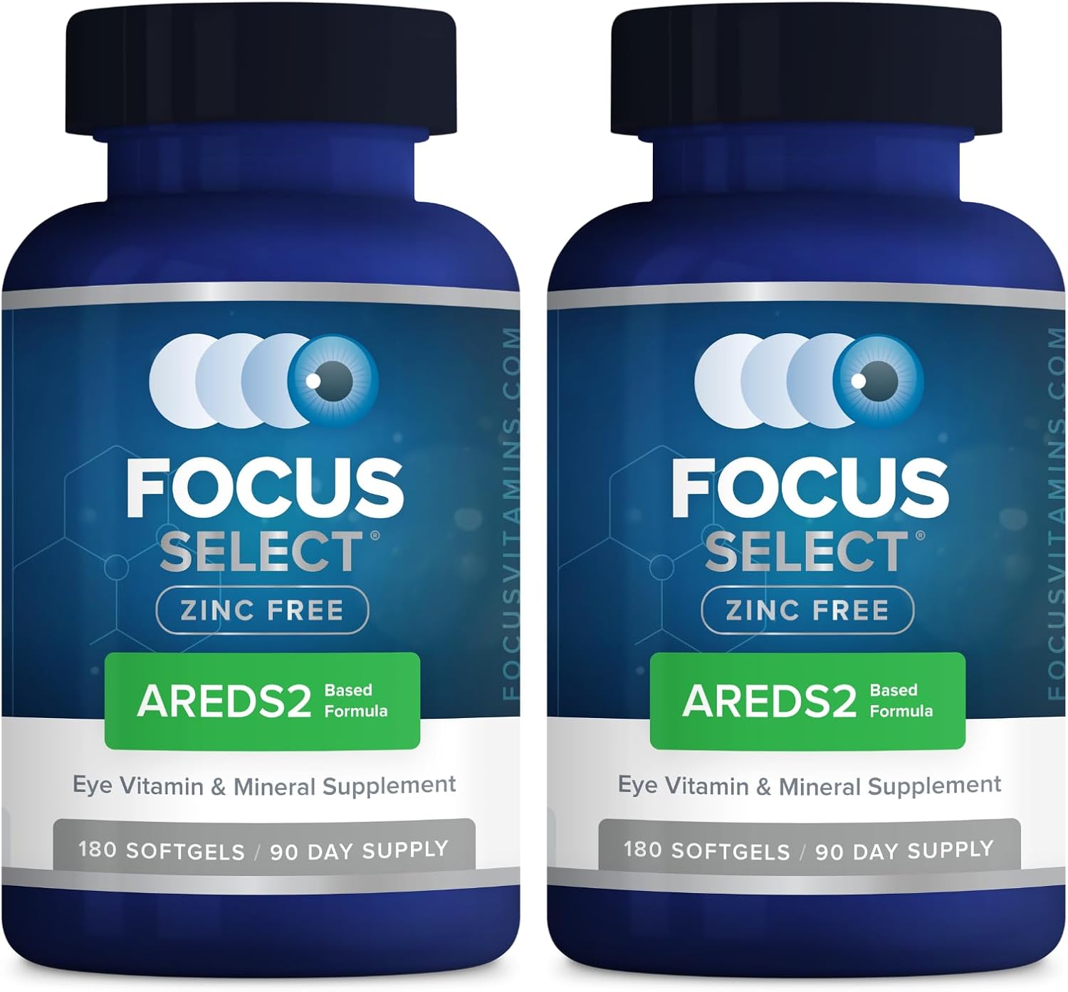 Focus Select Zinc Free - Fórmula sin zinc basada en AREDS2 - 180 Cápsulas Blandas - Complemento para la Salud Visual