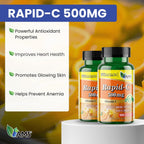Rapid-C 500mg Vitamina C (2 Paquetes de 100 Comprimidos) - América Medic & Science