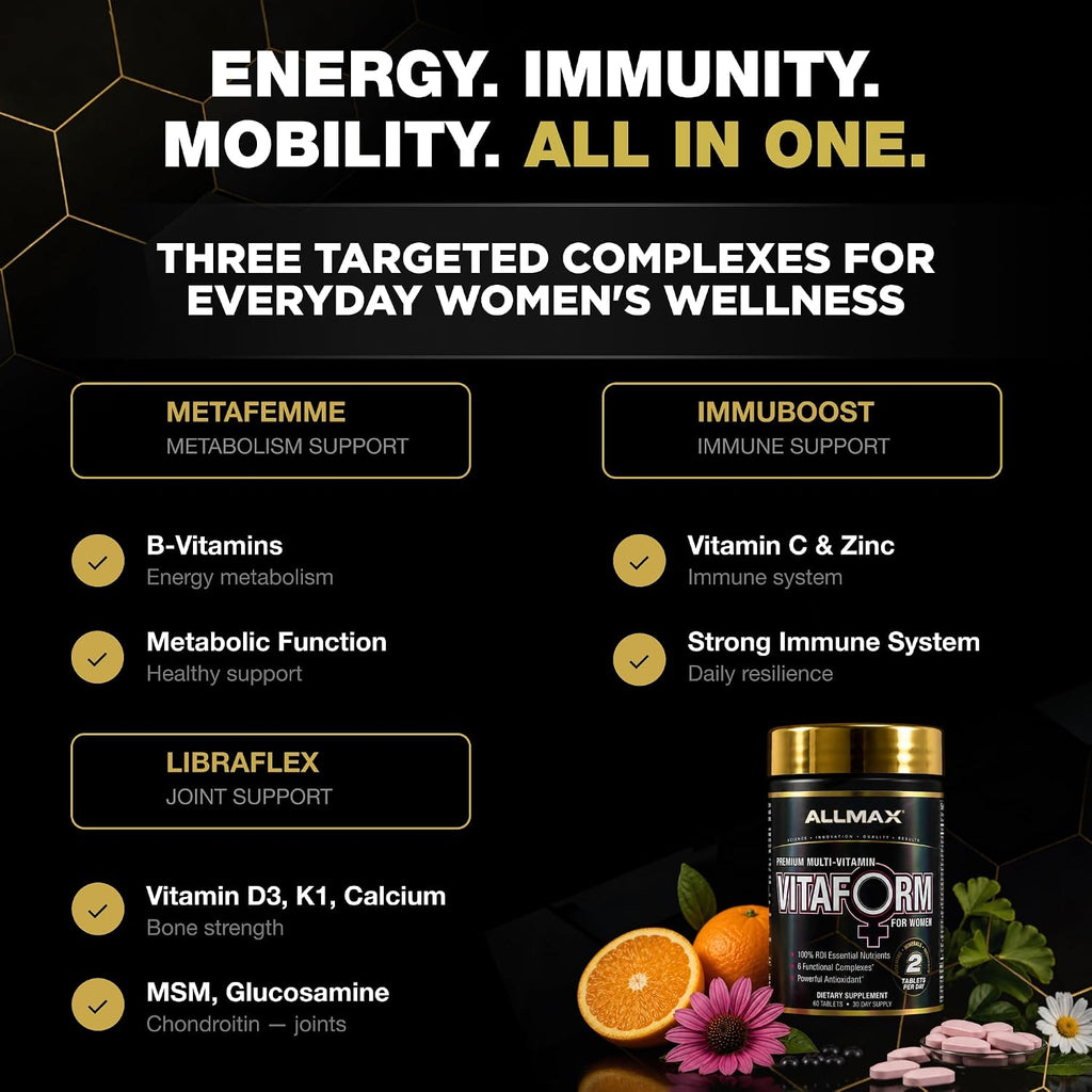 ALLMAX VITAFORM Multivitamínico para Mujeres - 60 Comprimidos (30 Dosis)