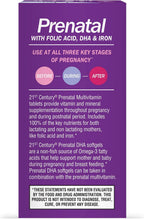 21st Century Prenatal con DHA, 120 Comprimidos y Cápsulas Blandas