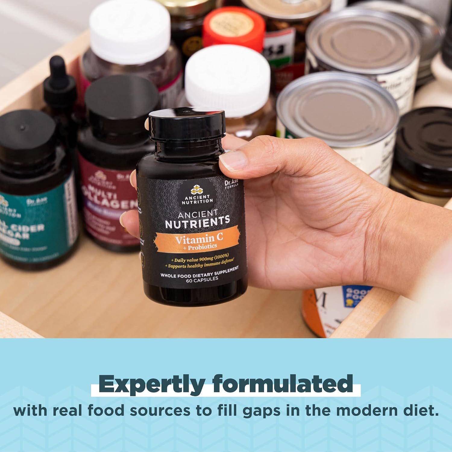 Ancient Nutrition Probióticos y Vitamina C - 30 Dosis