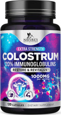Suplemento de Calostro Bovino 1000mg por Dosis - 20% Inmunoglobulinas - 120 Cápsulas