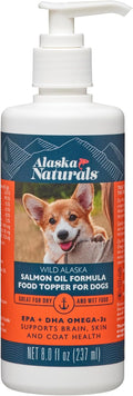 Alaska Naturals – Wild Alaskan Salmon Oil Formula for Dogs – Supplement with Omega 3 EPA & DHA – Healthy Skin and Shiny Coat – 236ml with Pump Dispenser
