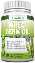 Aceite de Germen de Trigo – 1130mg – 180 Cápsulas Blandas – Prensado en Frío – Fuente Natural de Vitamina E