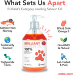 Aceite de Salmón para Perros - Piel y Pelaje Saludables, Suplemento Alimenticio Natural Noruego de Aceite de Pescado para Mascotas, Omega 3 EPA DHA, Ideal para Mudanza, Alergia, Picazón, Piel Seca, Salud de Articulaciones y Huesos - 500 ml