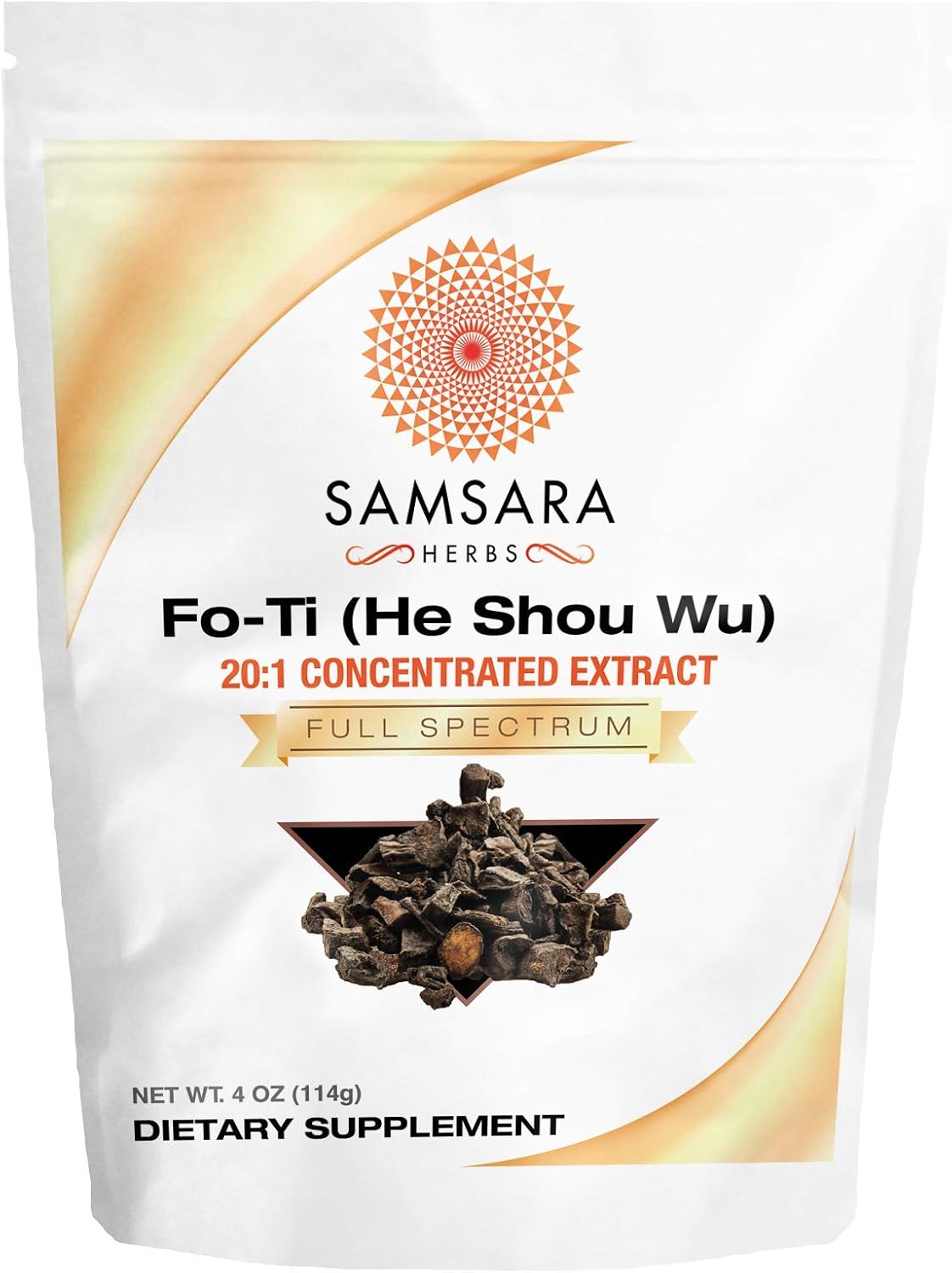 Extracto de Fo-Ti en Polvo (114g/4oz) (He Shou Wu) - Extracto Concentrado 20:1, Preparado