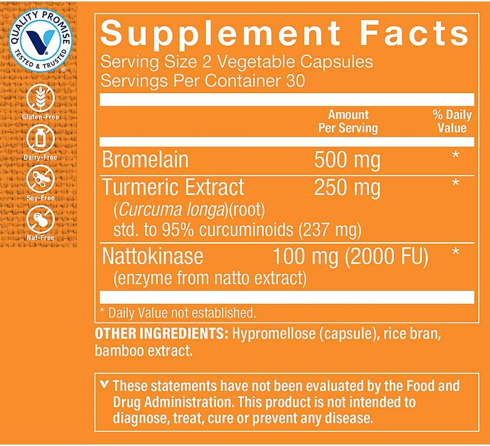 The Vitamin Shoppe Nattokinase Plus Antioxidant Support for Cardiovascular (60 Cápsulas Vegetales)