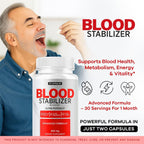 (5 Pack) Blood Stabilizer Advanced Blood Formula Capsules, Original Blood Stabilizer Supplemen All Natures Pills - Maximum Strength, BloodStabilizer Premium Vitamin Reviews, 150 Capsules for 5 Months