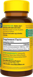Nature Made Vitamina B12 1000 mcg - 75 Comprimidos de Liberación Prolongada