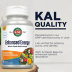 KAL Enhanced Energy - Whole Food Multivitamin for Men & Women, 60 VegTabs