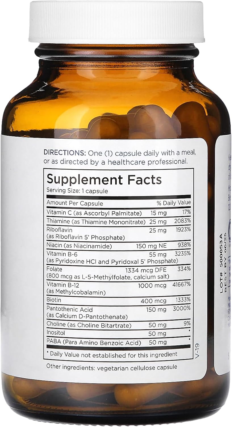 Metabolic Maintenance B-Complex - Methylated B Complex with Choline and Inositol - 90 Capsules