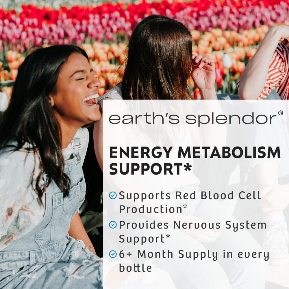 Earth's Splendor Vitamina B6 100 mg, 250 Comprimidos - Suplemento Energético