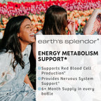 Earth's Splendor Vitamina B6 100 mg, 250 Comprimidos - Suplemento Energético
