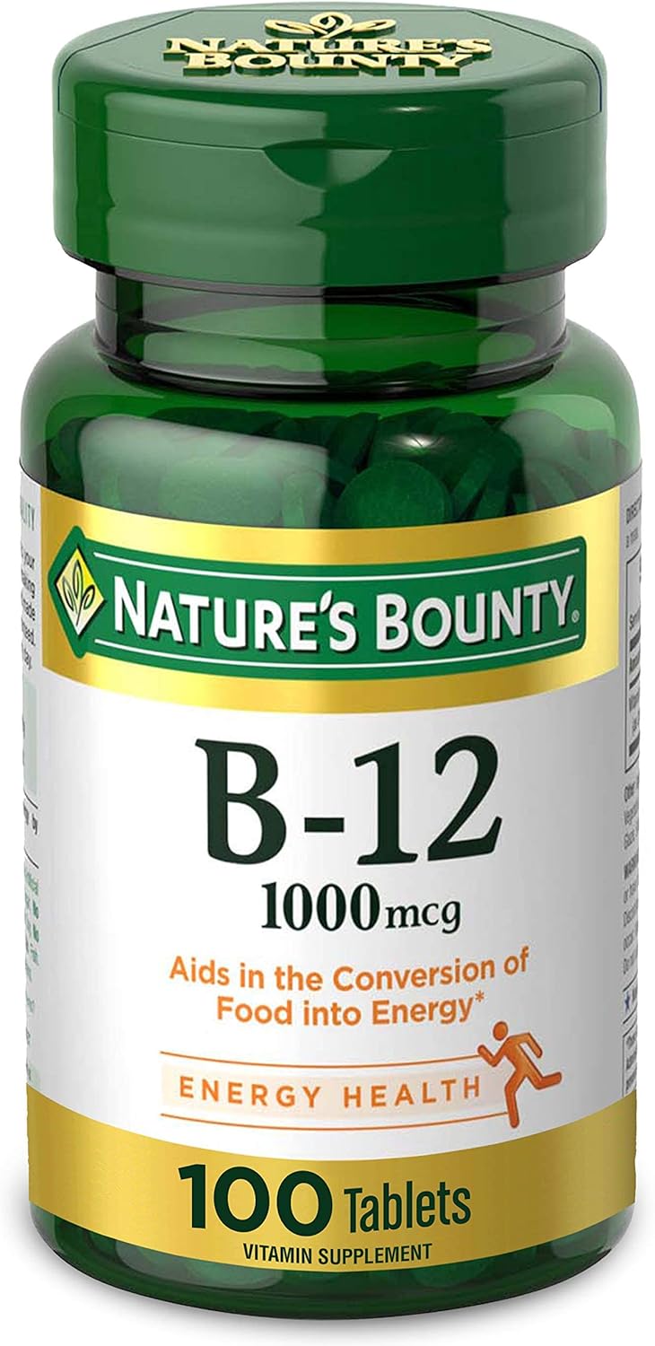 Nature's Bounty Vitamina B12, 1000 mcg, 100 Comprimidos
