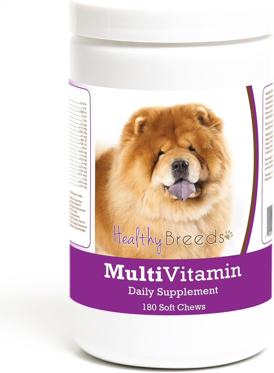 Healthy Breeds Chow Chow Multivitamínico en Masticables Blandas para Perros, 180 Unidades