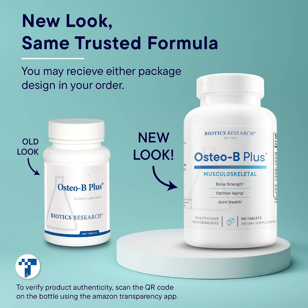BIOTICS RESEARCH Osteo B Plus - 180 Comprimidos para la Salud Ósea