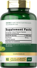 Carlyle Suplemento de Lúpulo 700mg | 180 Cápsulas | No-GMO y Sin Gluten | Hierba Tradicional