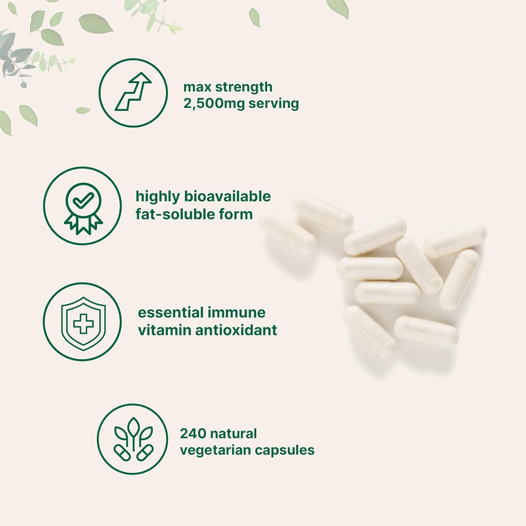 Liposomal Vitamin C 2,500mg, 240 Cápsulas Vegetales