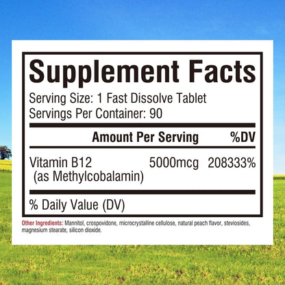 Innate Vitality Vitamina B12 5000mcg – Contribuye al metabolismo energético normal: Facilita la conversión de los – Image 2