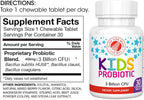 Silver Fern Brand Kids Ultimate Probiotic - 4 Botellas - 30 Comprimidos Masticables - Sin Azúcar Ni Gluten - Suplemento Infantil con Probióticos