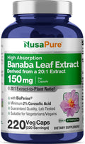 NusaPure Banaba Leaf, 150 mg, 220 Cápsulas Vegetales (No-GMO, Vegano)