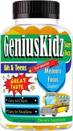 Geniuskidz Omega 3 DHA Gominolas para Niños y Adolescentes - 60 Unidades