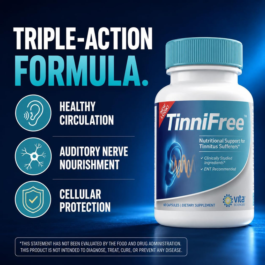 TinniFree Suplemento para el Oído y la Audición, 60 Cápsulas
